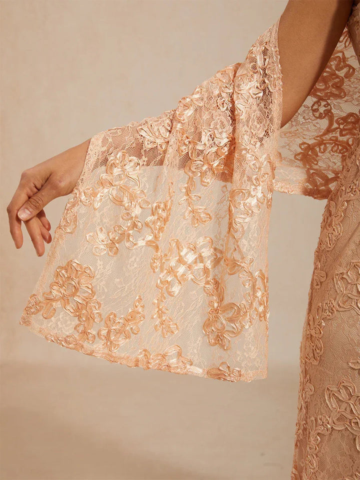 Rosette Lace Long Shawl Wrap