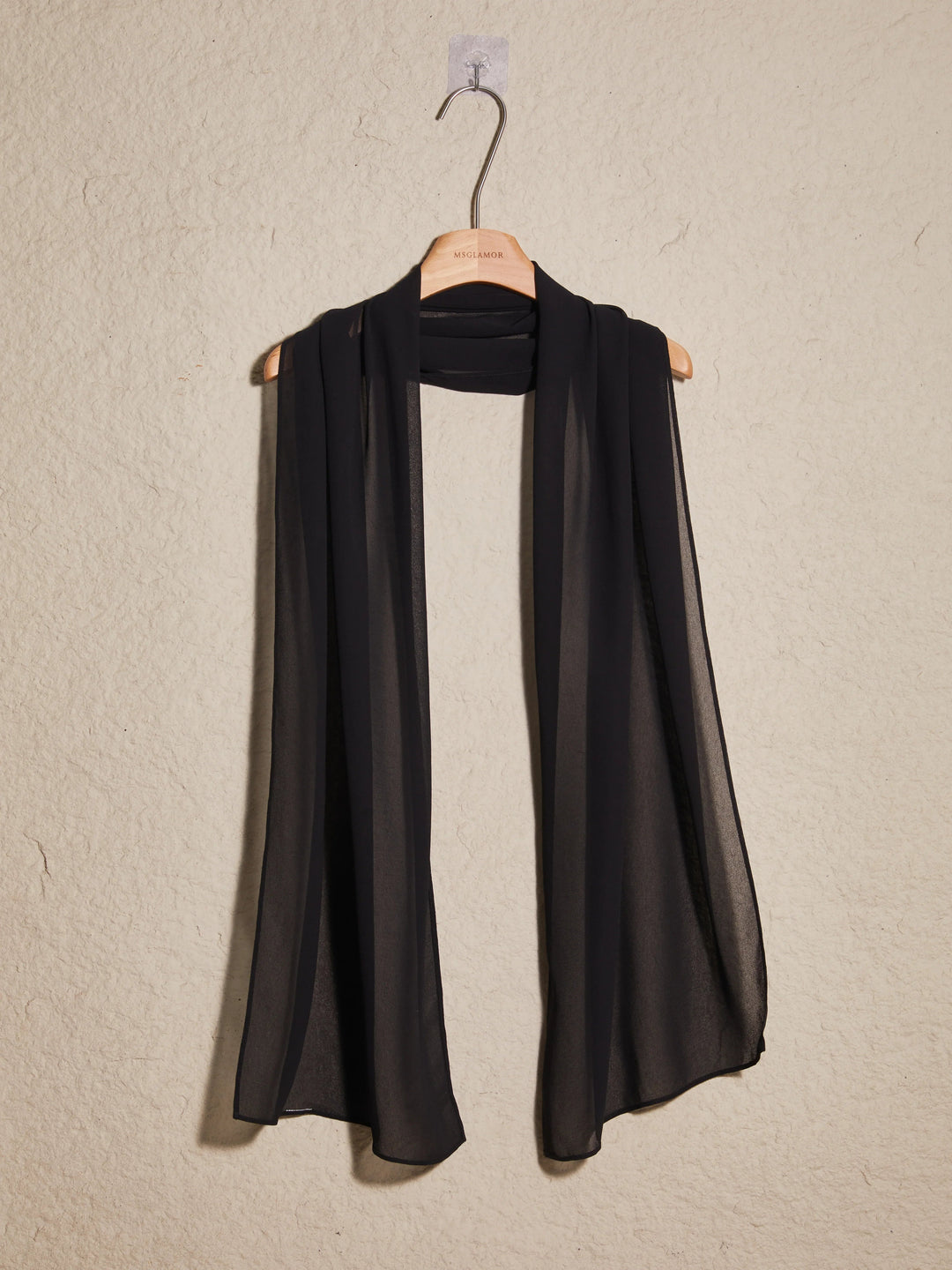 Stretch Mesh Long Shawl Wrap