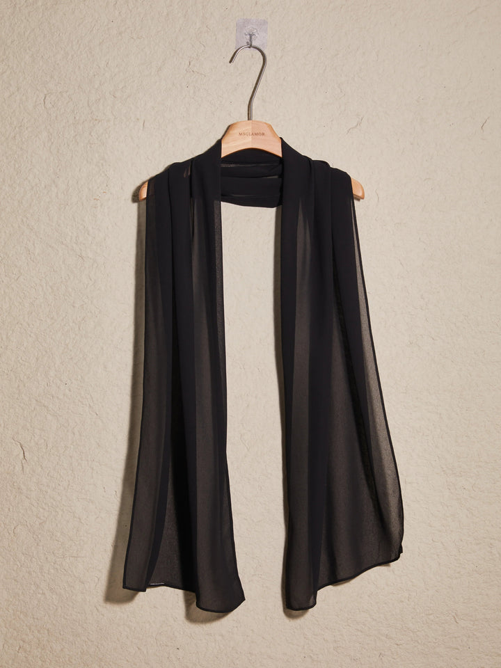 Stretch Mesh Long Shawl Wrap