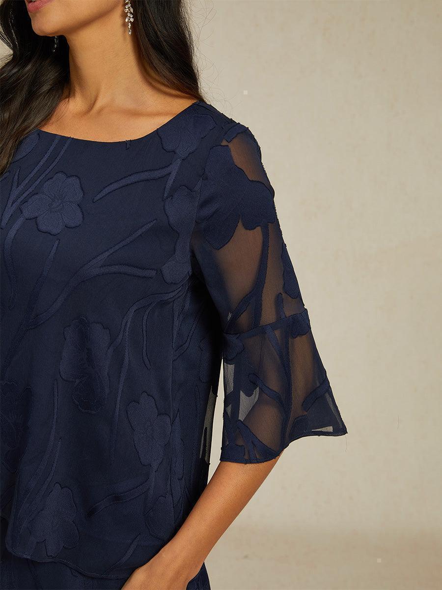 Elegante Chiffonblouse met Asymmetrische Zoom