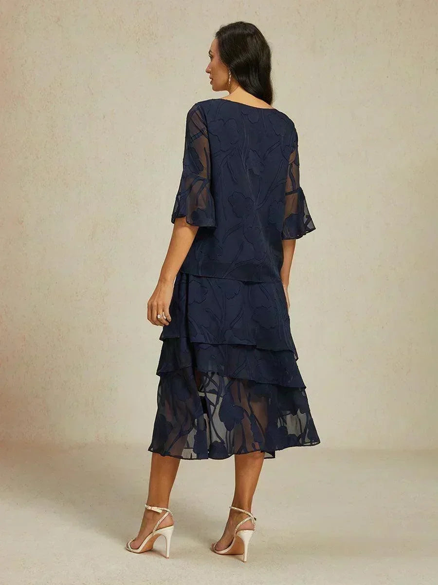 Feestelijke Chiffonblouse Met Asymmetrische Zoom