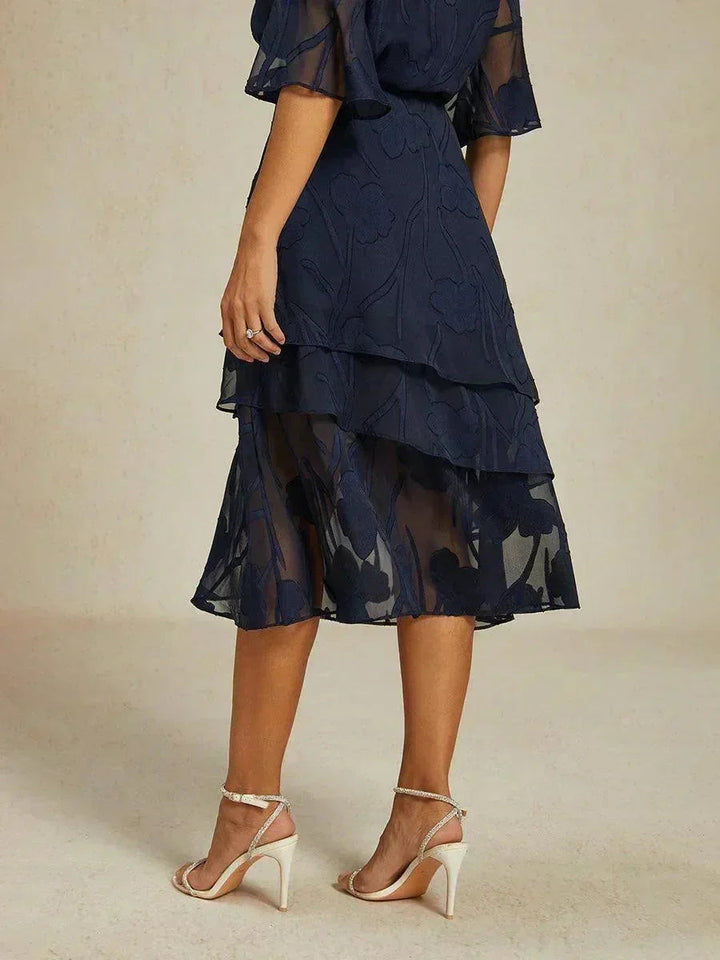 Chiffon Midi-rok met Bloemen