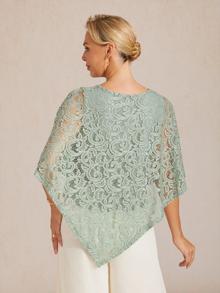 Elegante top met vleermuismouwen van kant