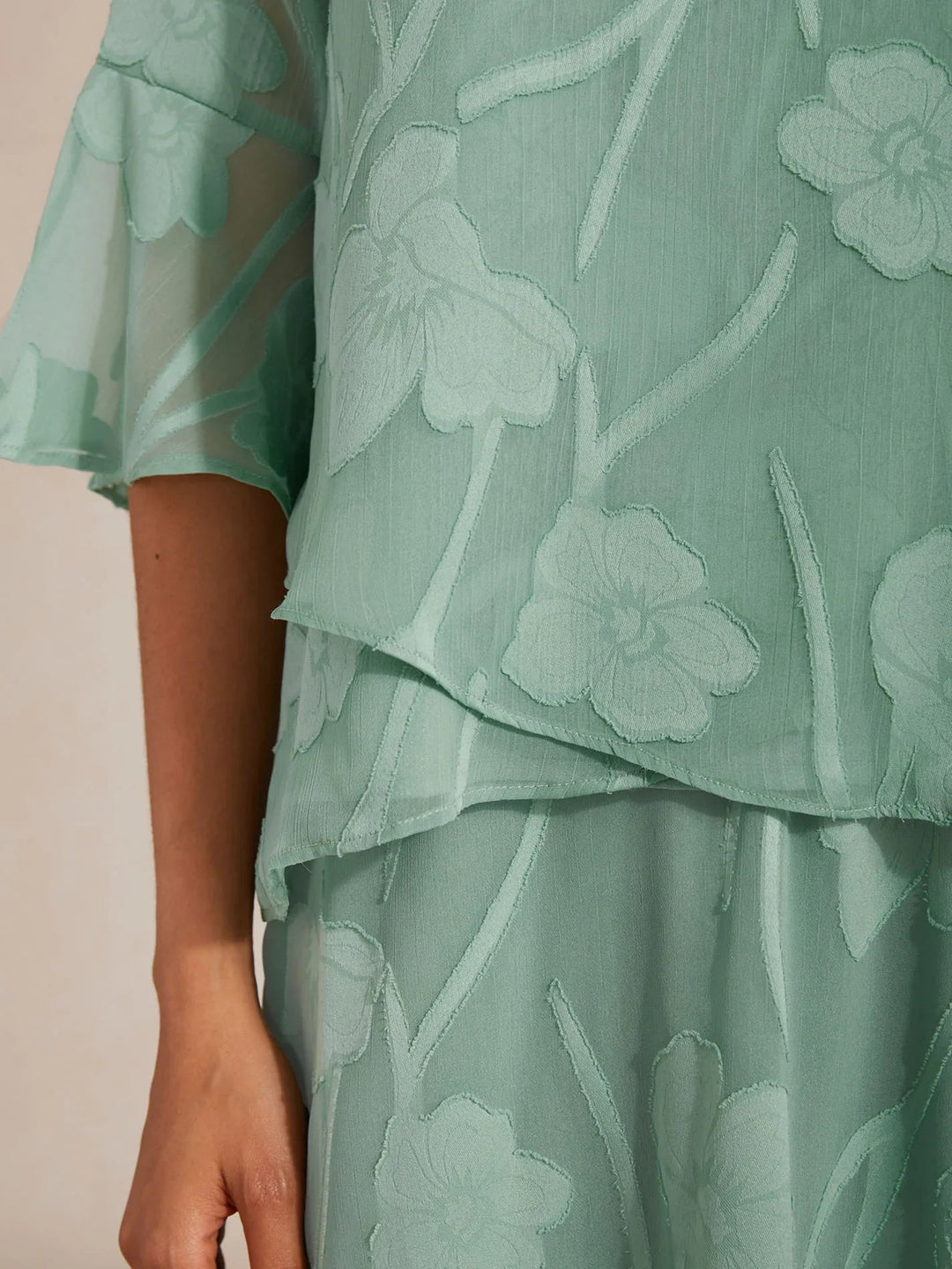 Elegante Chiffonblouse met Asymmetrische Zoom