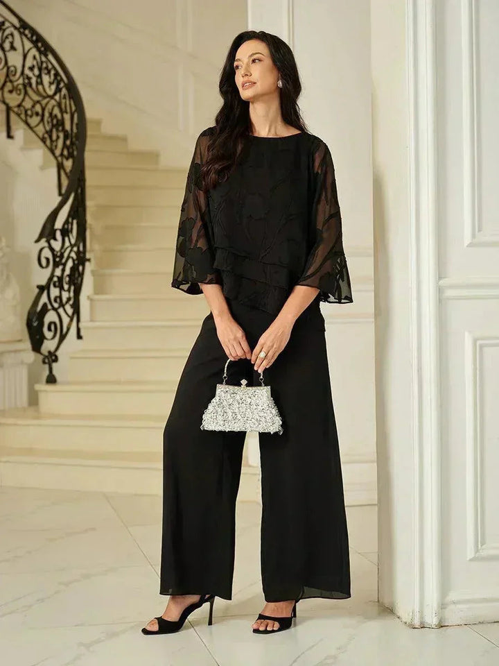 Chiffon Bloemenlaagjes Blouse