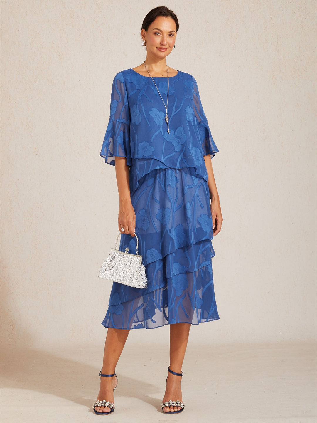 Bloemen Chiffon Midi Rok