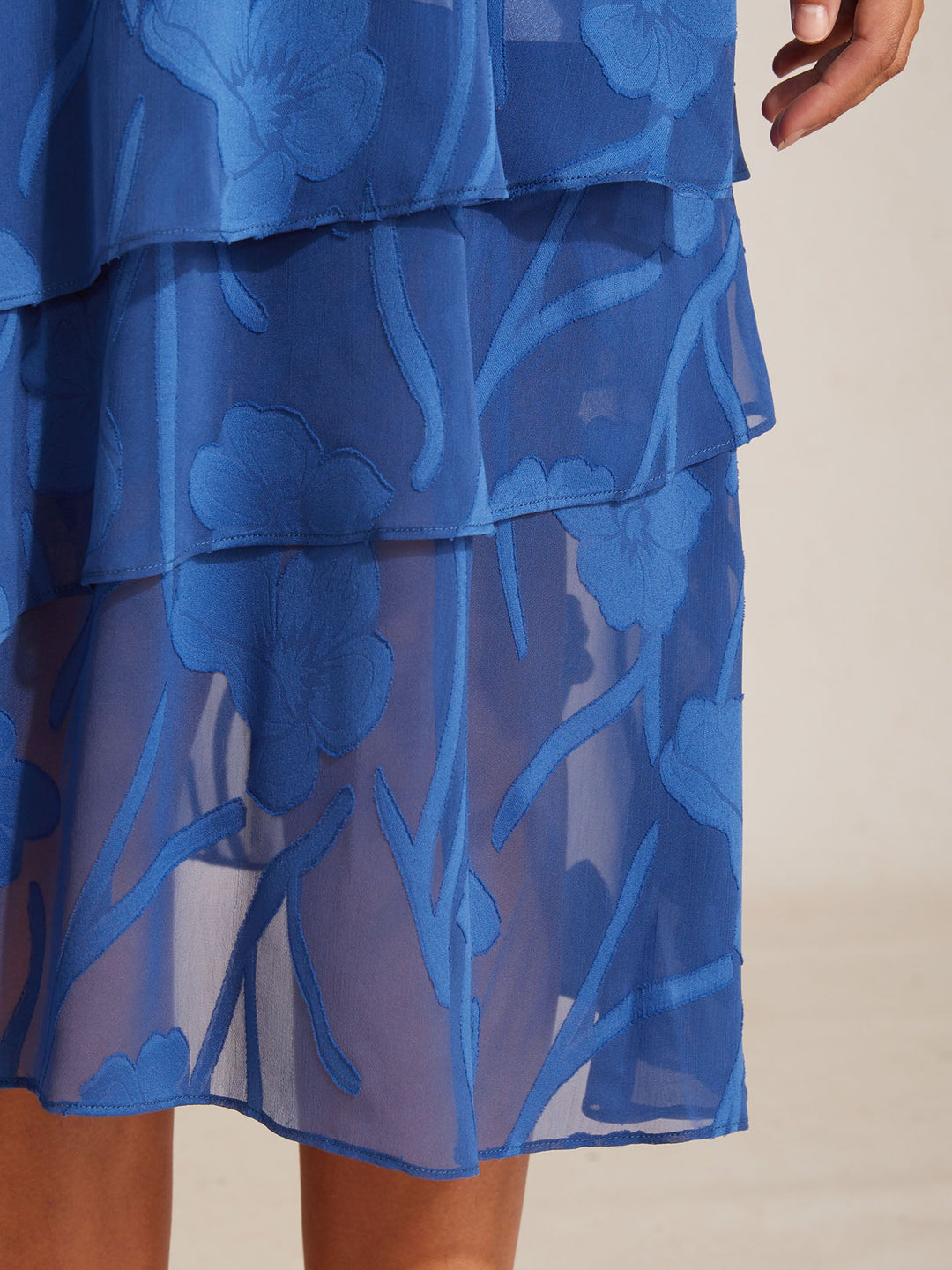 Bloemen Chiffon Midi Rok