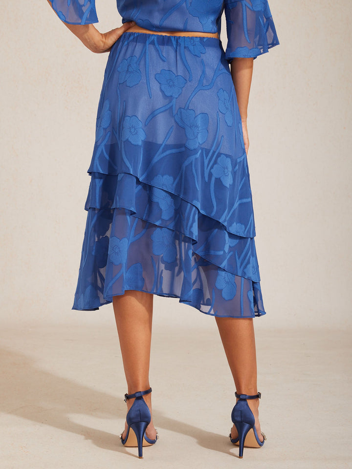 Bloemen Chiffon Midi Rok