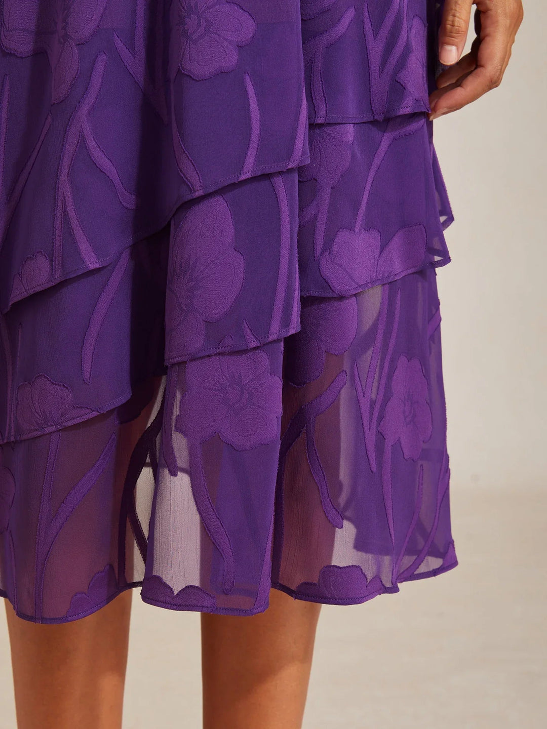 Chiffon Midi-rok met Bloemenprint