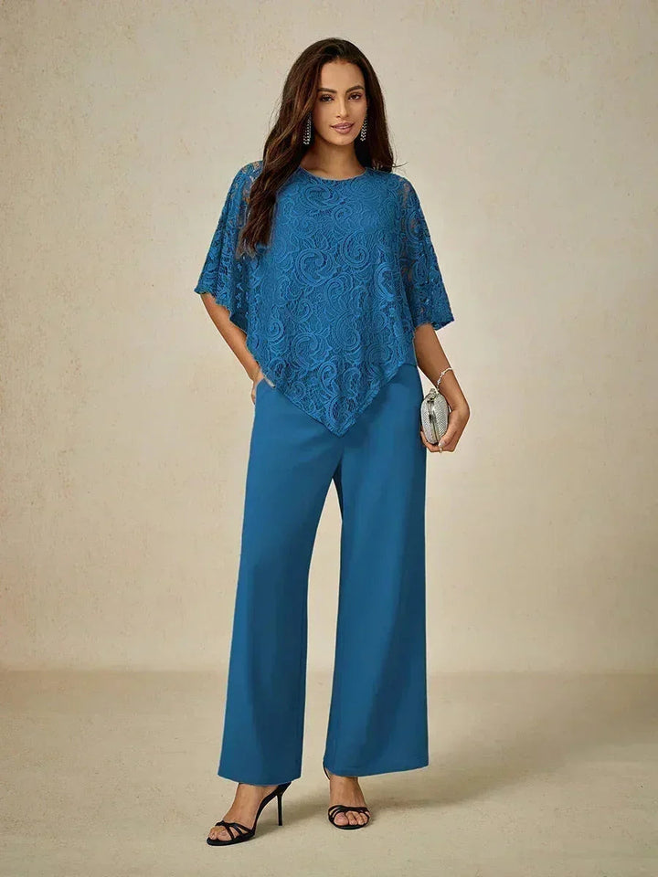Elegant Kanten Top Met Vleermuismouwen
