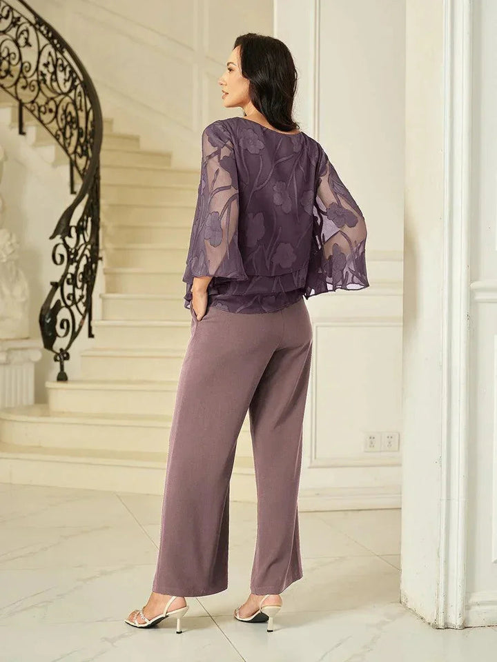 Chiffon Bloemenprint Gelaagde Blouse