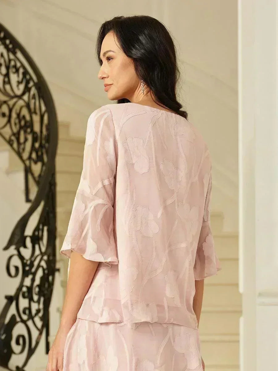 Feestelijke Chiffonblouse Met Asymmetrische Zoom