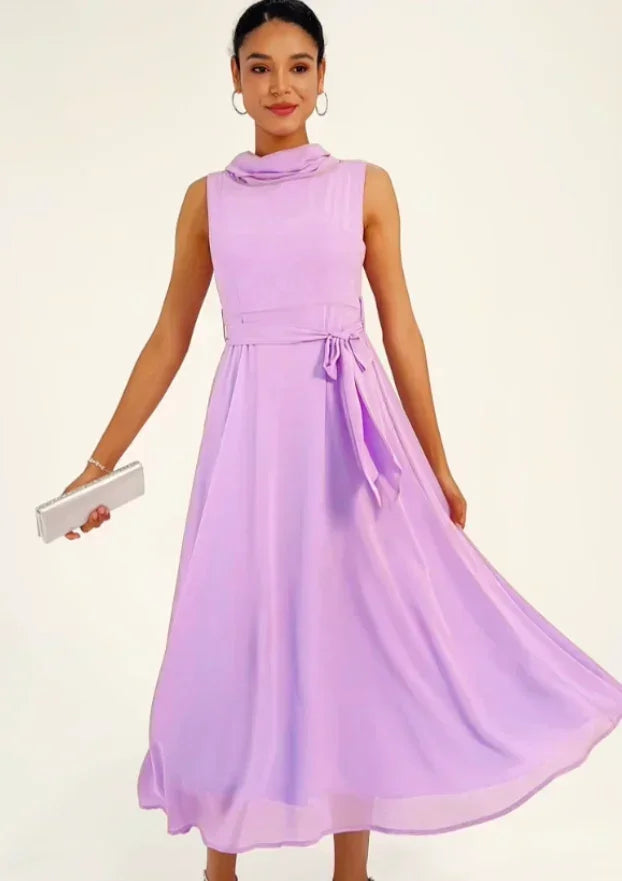 Tweezijdig Draagbare Doorzichtige Chiffon Maxi-jurk
