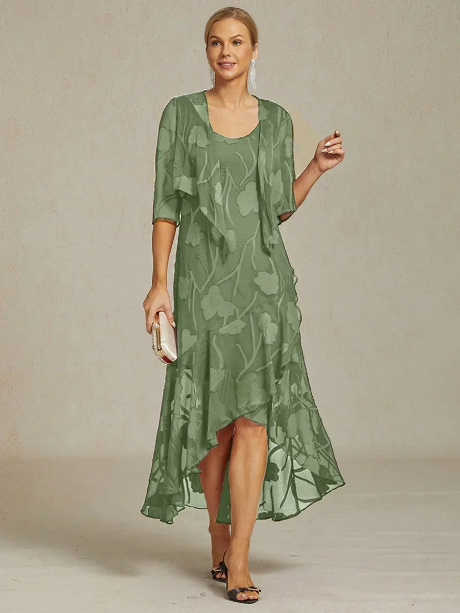 Bloemig Doorschijnend Chiffon 3/4-mouwen Bolero