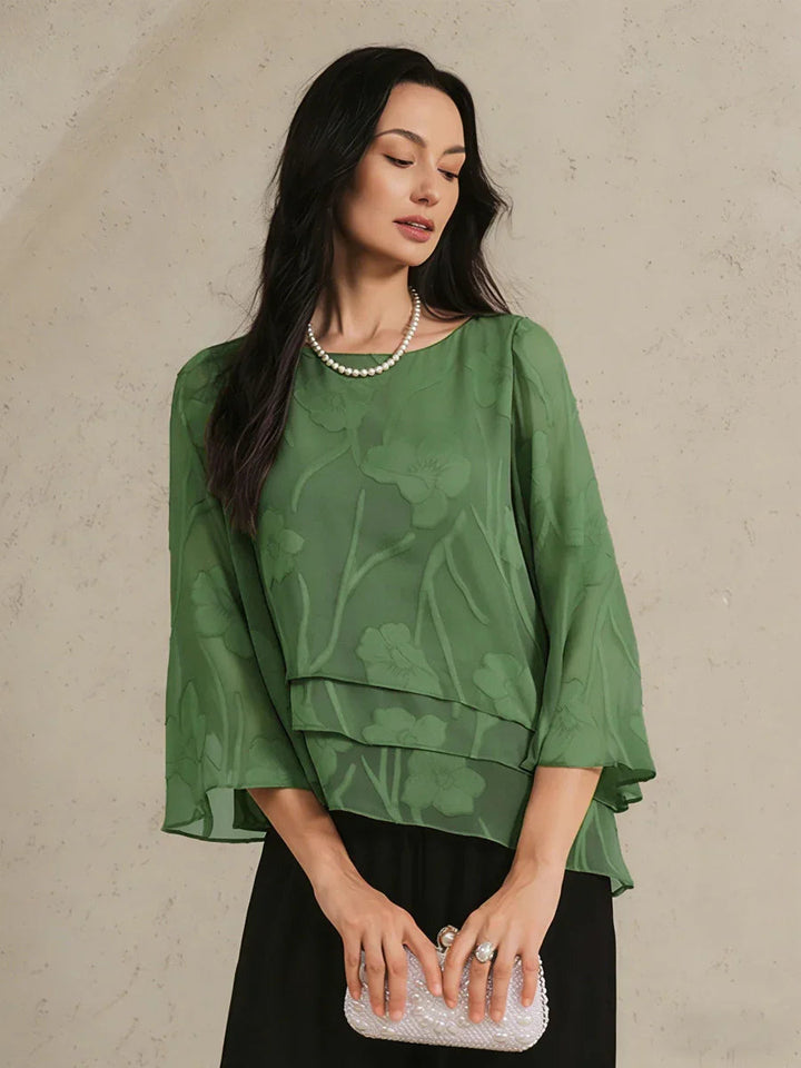 Chiffon Floral Layered Blouse