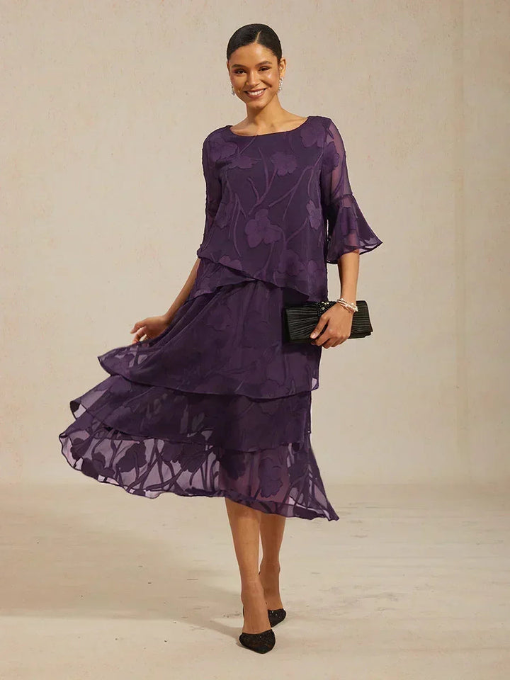 Chiffon Midi-rok met Bloemen