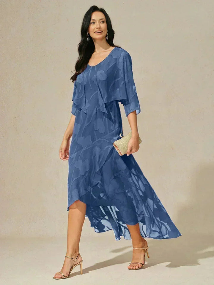 Bloemig Doorschijnend Chiffon Bolero Met 3/4-Mouwen