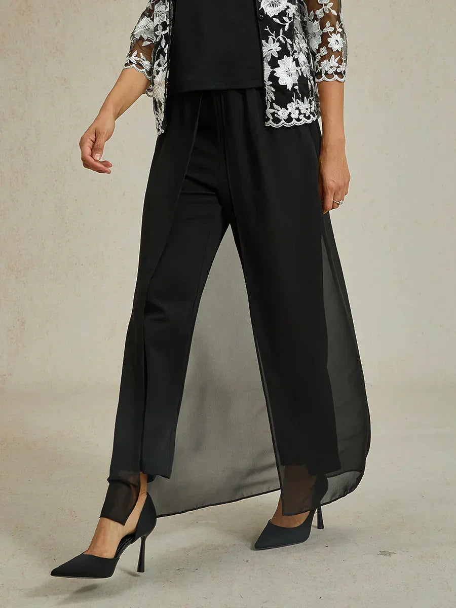 Stijlvolle Rok en Stretch Broek Combinatie Onderkant