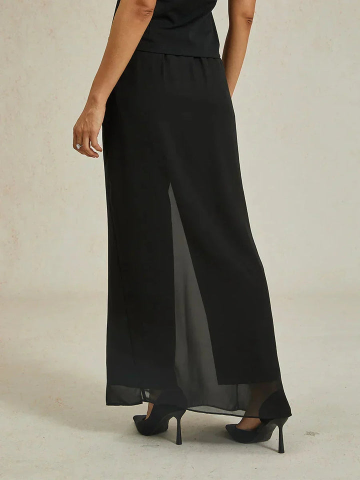 Stijlvolle Rok en Stretch Broek Combinatie Onderkant