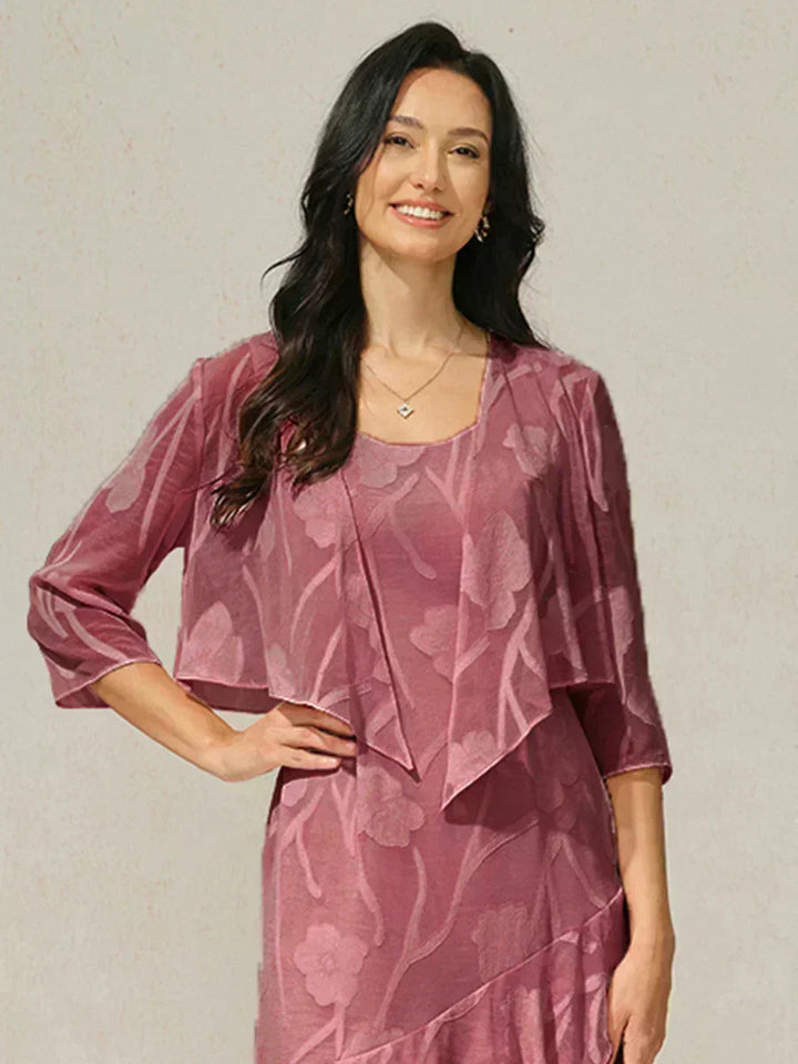 Bloemig Doorschijnend Chiffon 3/4-mouwen Bolero