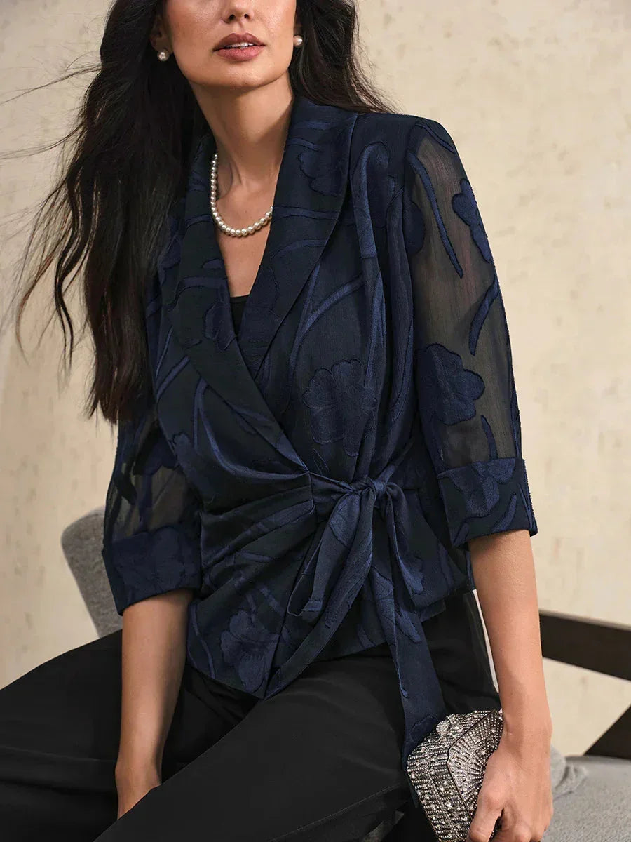 Elegante Bloemen Chiffon Blouse