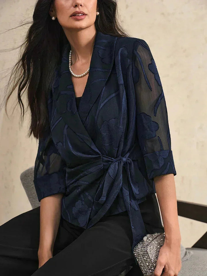 Elegante Bloemen Chiffon Blouse
