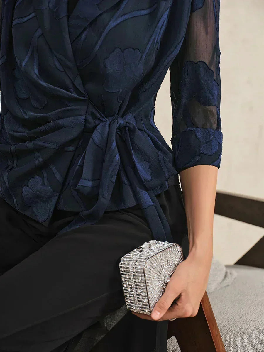 Elegante Bloemen Chiffon Blouse