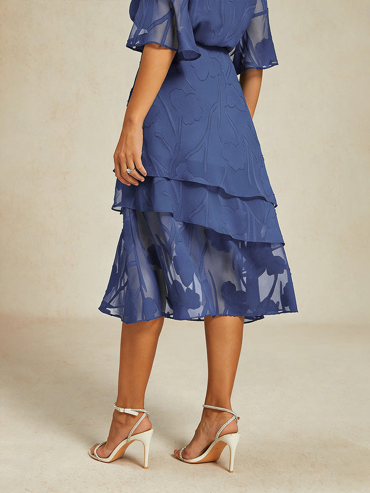 Gebloemde Chiffon Midi-Rok