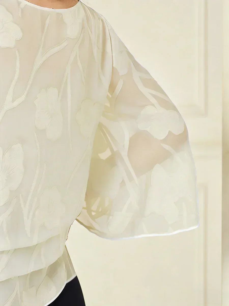 Chiffon Bloemenlaagjes Blouse