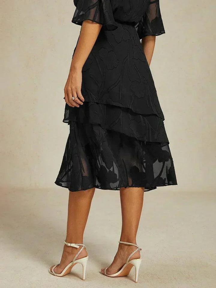 Chiffon Midi-rok met Bloemen