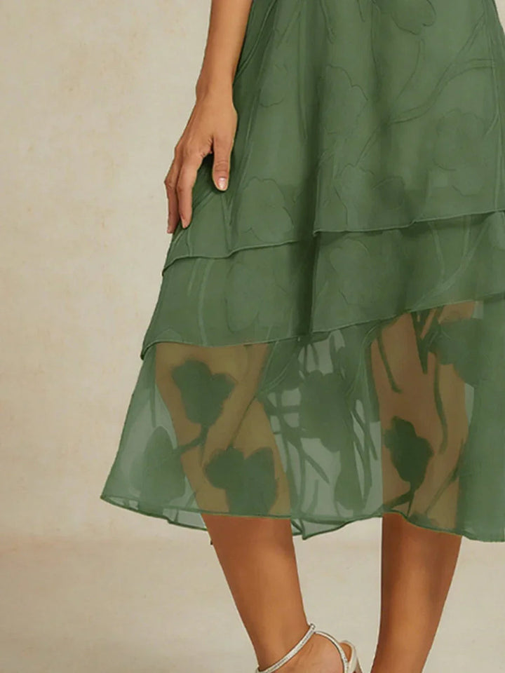 Chiffon Midi-rok met Bloemen