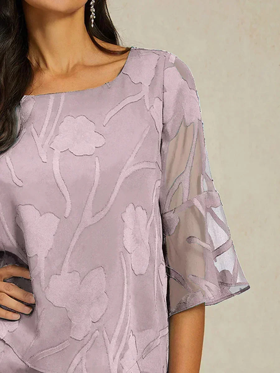 Elegante Chiffonblouse met Asymmetrische Zoom