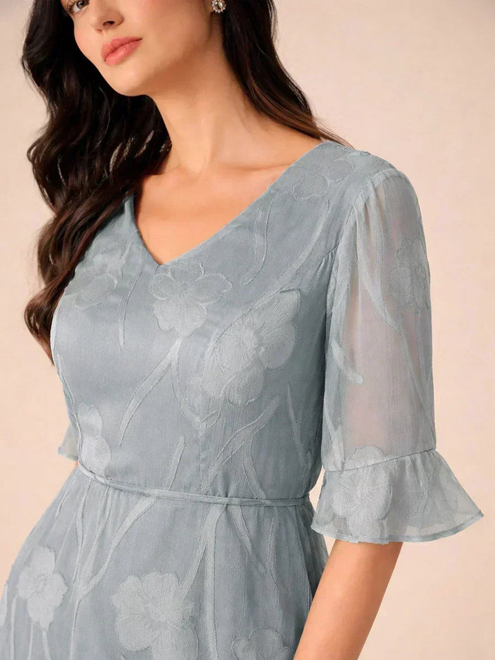 Bloemenprint Midi Semi-formele Jurk