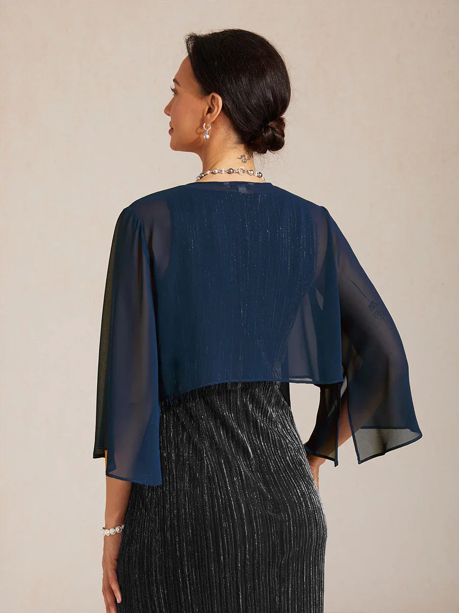 Transparante Chiffon Avond Cover-up