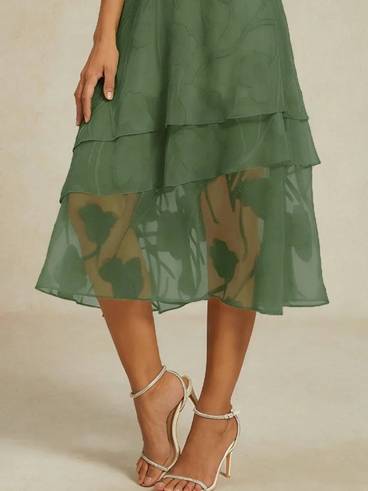Gebloemde Chiffon Midi-Rok