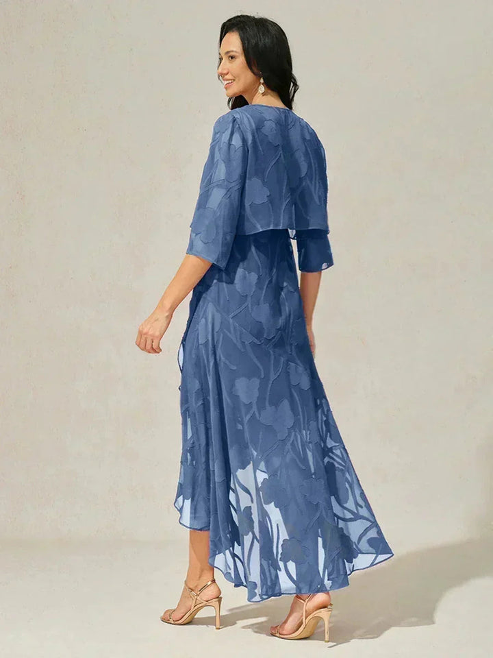 Bloemig Doorschijnend Chiffon Bolero Met 3/4-Mouwen