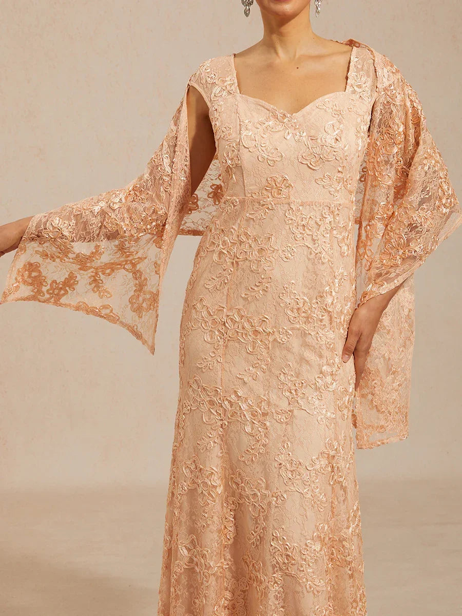 Rosette Lace Long Shawl Wrap
