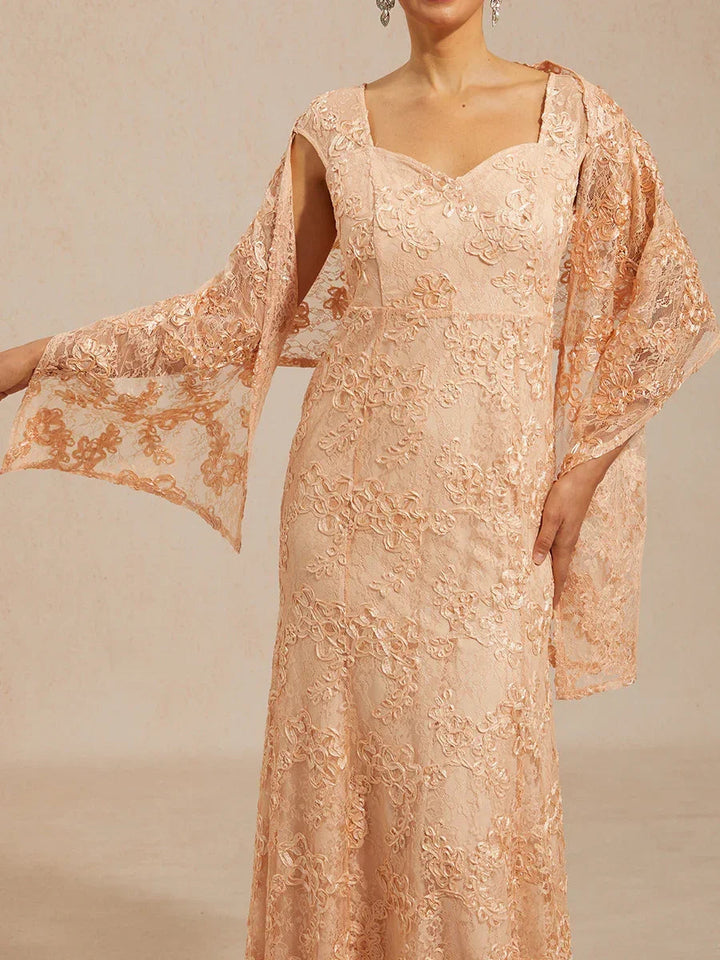 Rosette Lace Long Shawl Wrap
