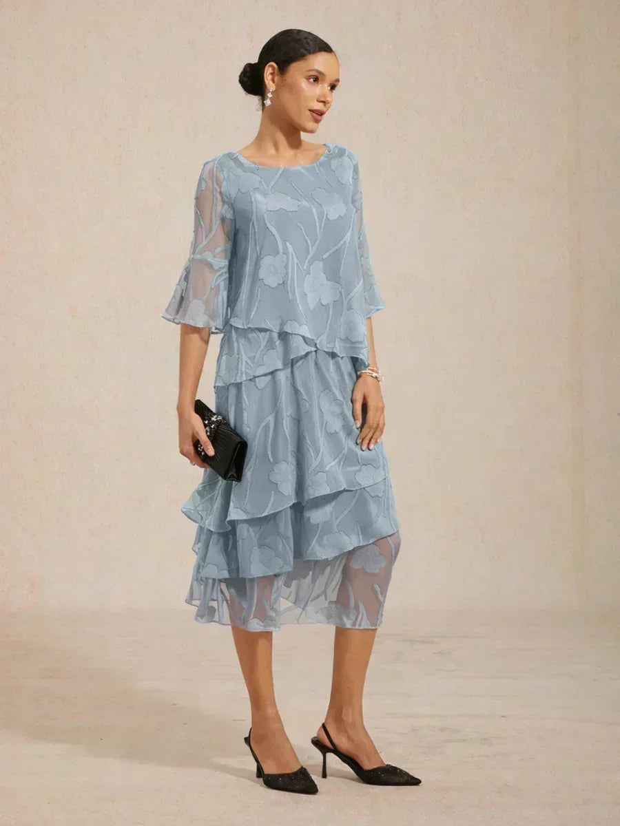 Elegante Chiffonblouse met Asymmetrische Zoom