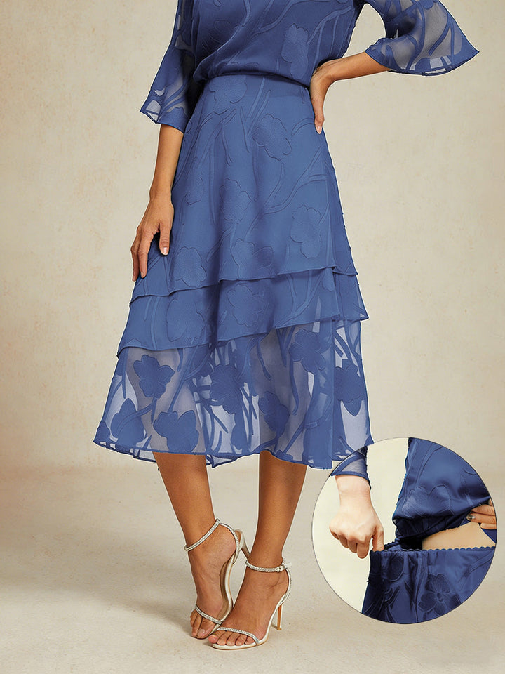 Bloemenchiffon Midirok
