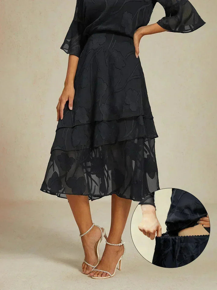 Chiffon Midi-rok met Bloemen