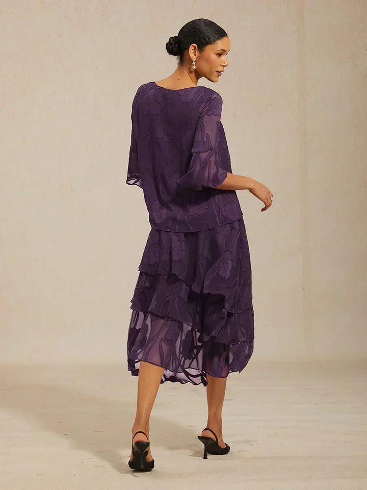 Chiffon Midi-rok met Bloemen