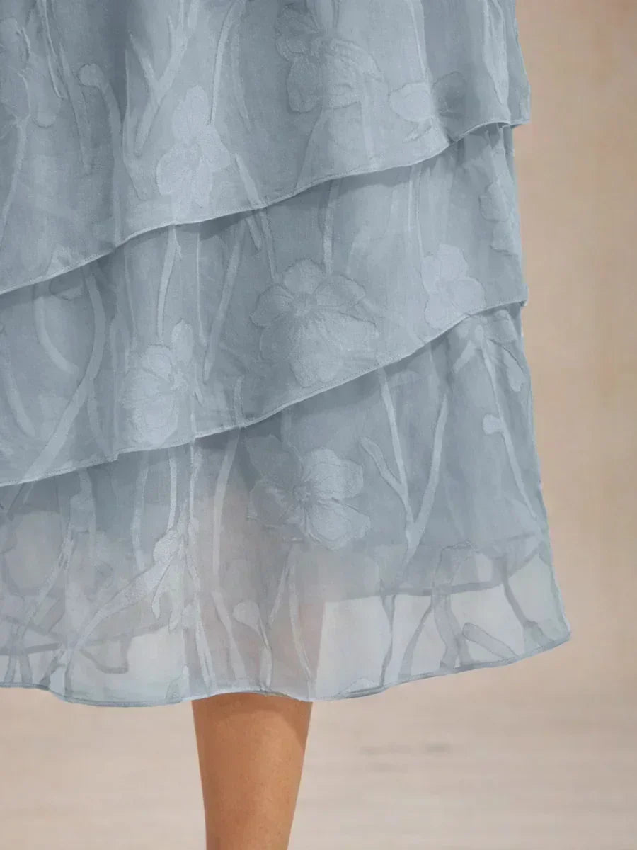 Floral Chiffon Midi Skirt