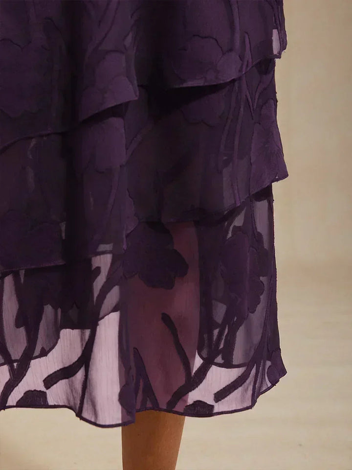 Chiffon Midi-rok met Bloemen