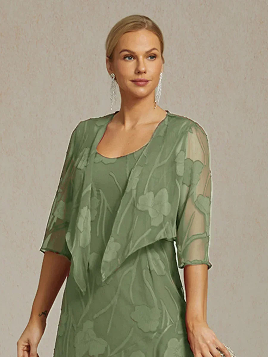Bloemig Doorschijnend Chiffon 3/4-mouwen Bolero