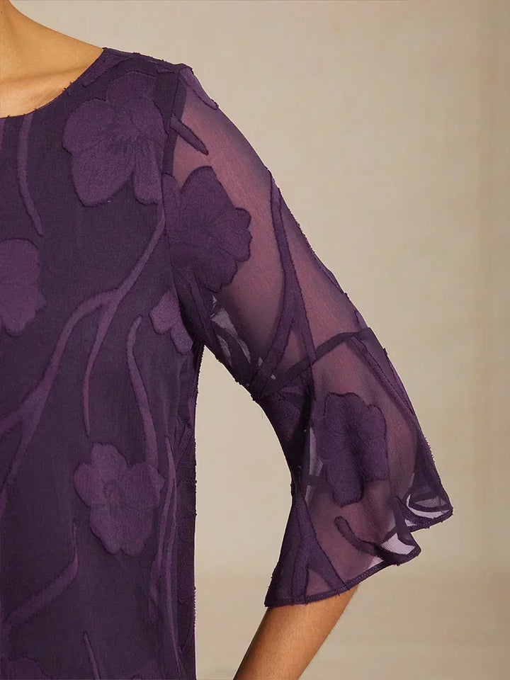 Elegante Chiffonblouse met Asymmetrische Zoom