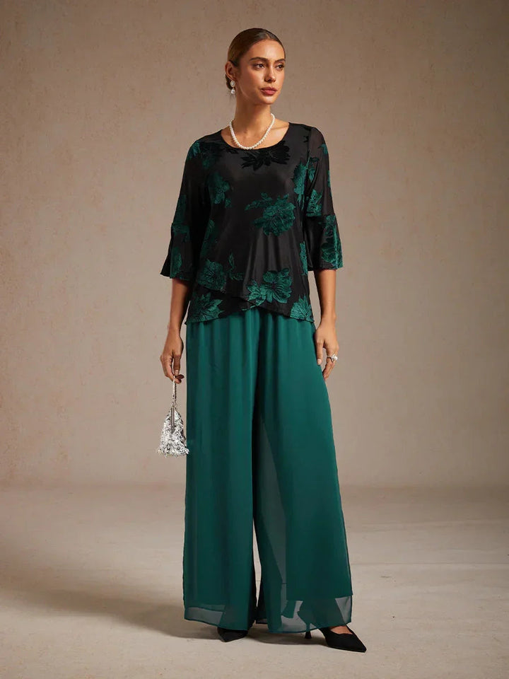 Chique Bloemige Blouse Met Asymmetrische Zoom