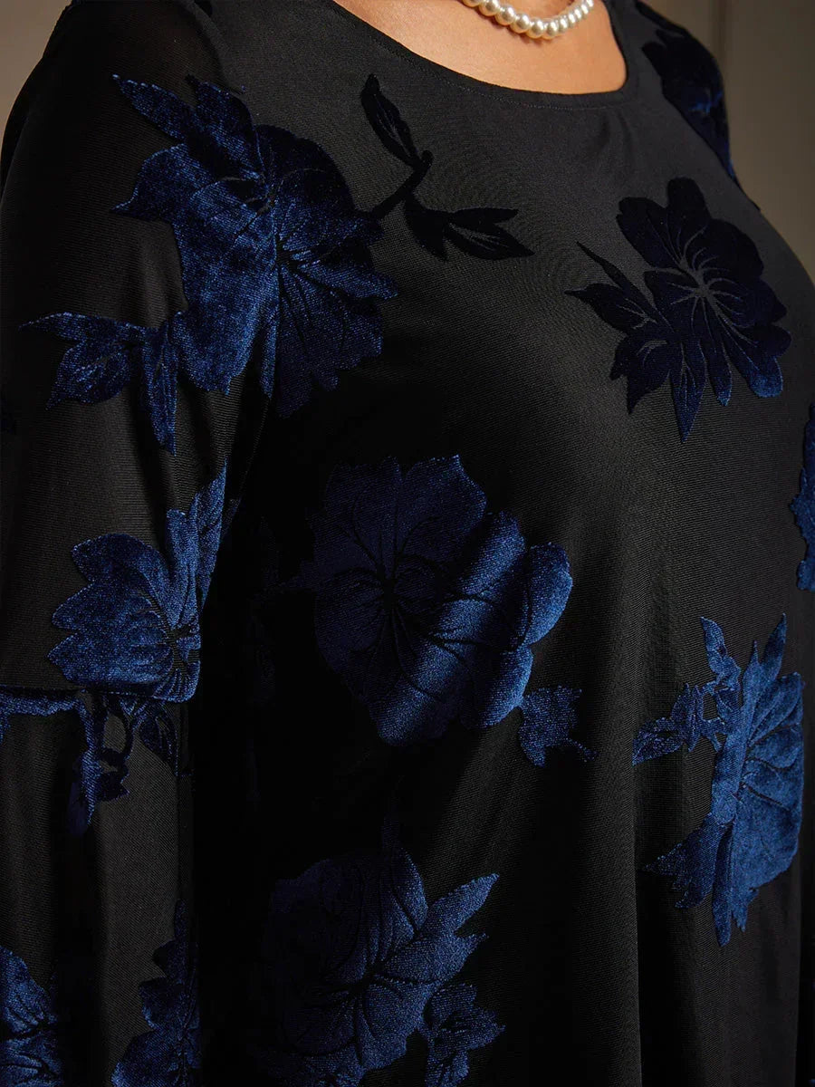 Chique Bloemige Blouse Met Asymmetrische Zoom