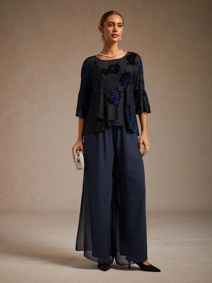 Chique Bloemige Blouse Met Asymmetrische Zoom