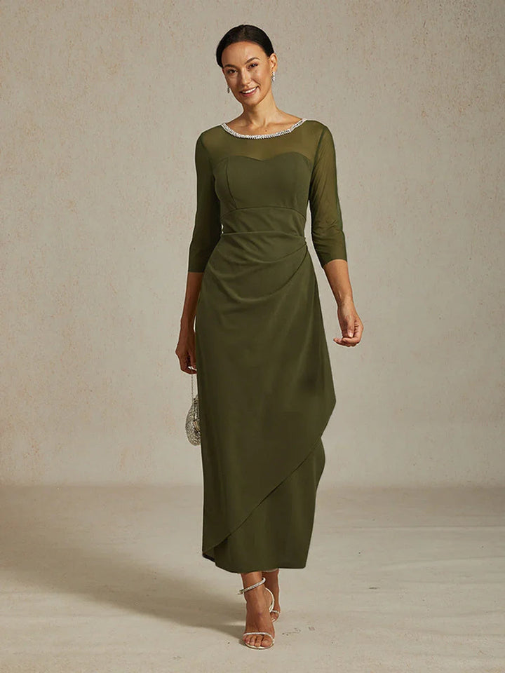 Elegante Galajurk met Kralen en Illusiehalslijn